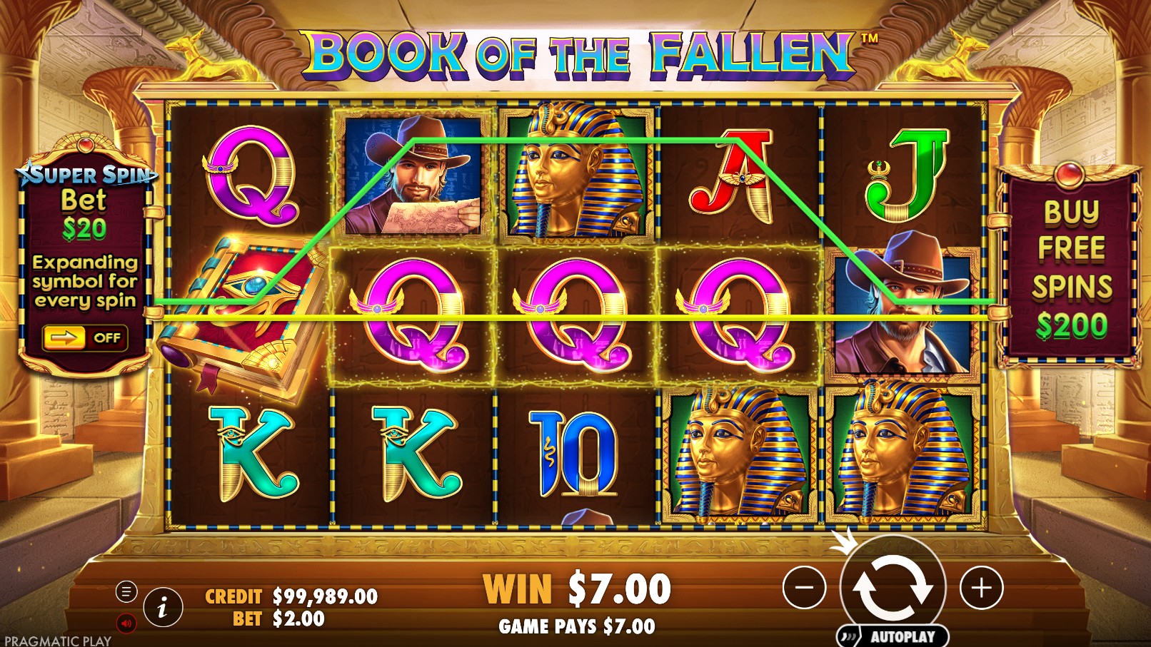 John Hunter and the Book of the Fallen - screenshot with slot description 6